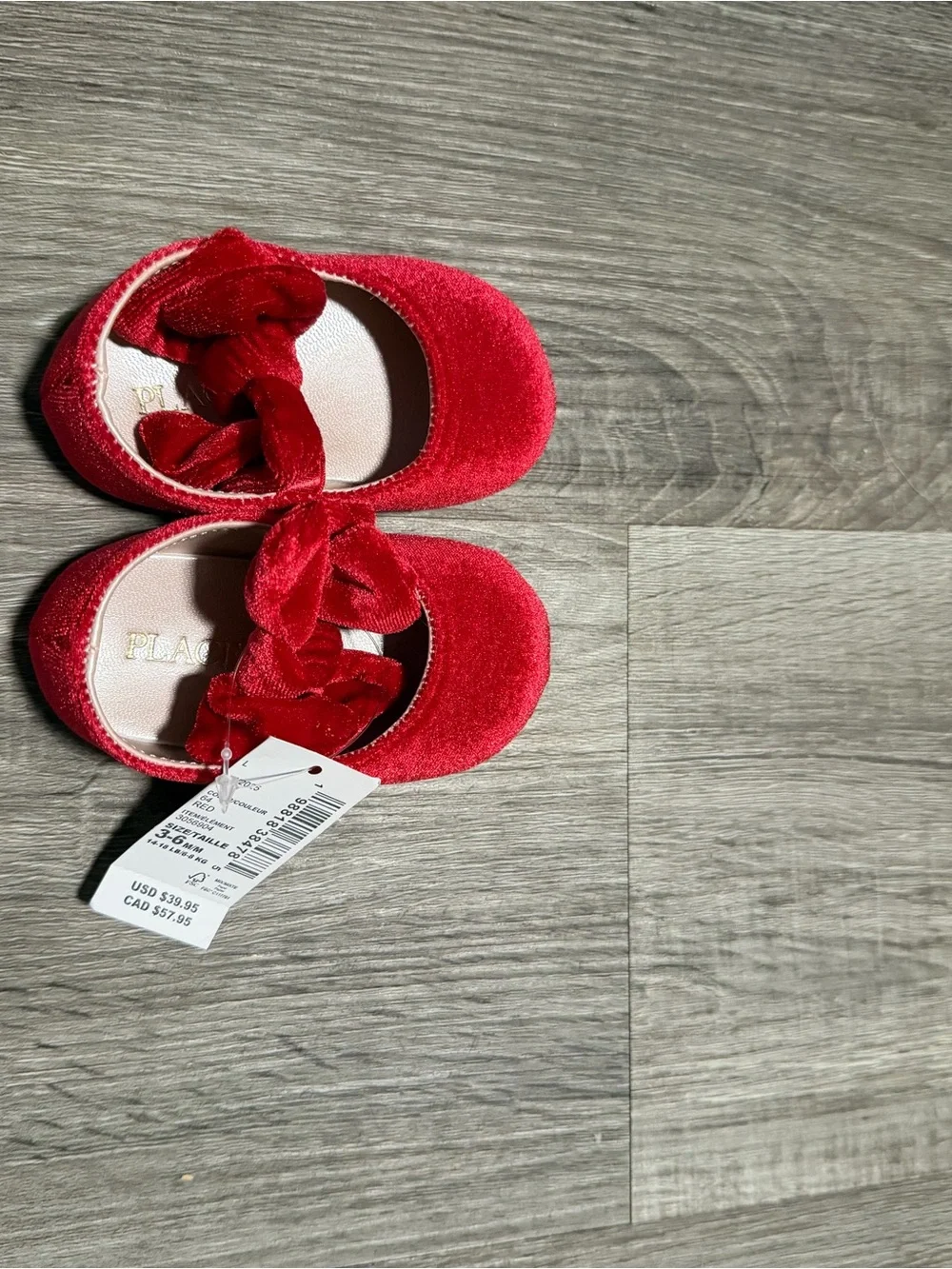 Red Velvet Baby Mary Jane Shoes with Bow